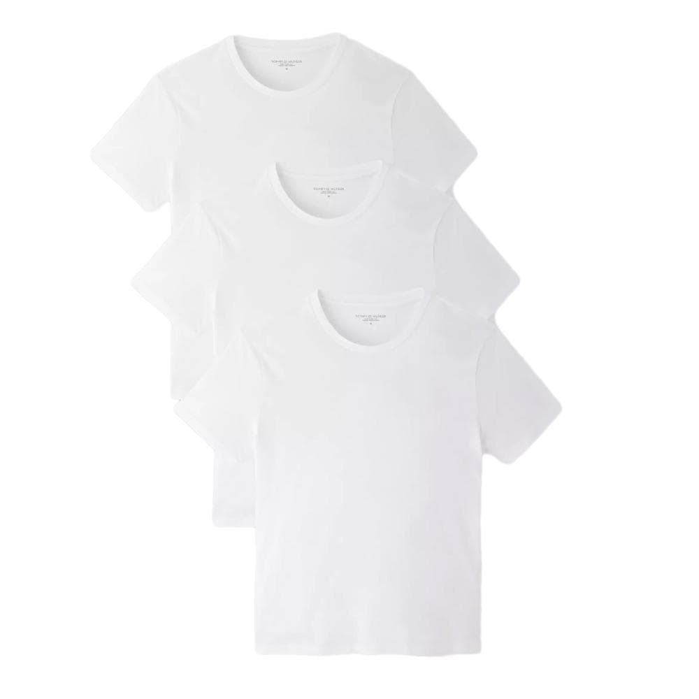 Lot de 3 T-shirts Blanc Homme Tommy Hilfiger 03576 1