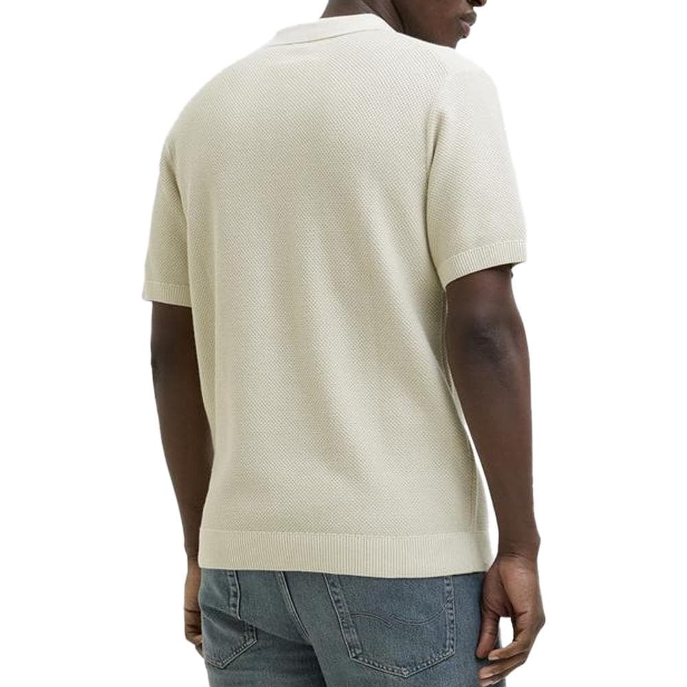 Polo Beige/Blanc Homme Jack & Jones Aston Split 2