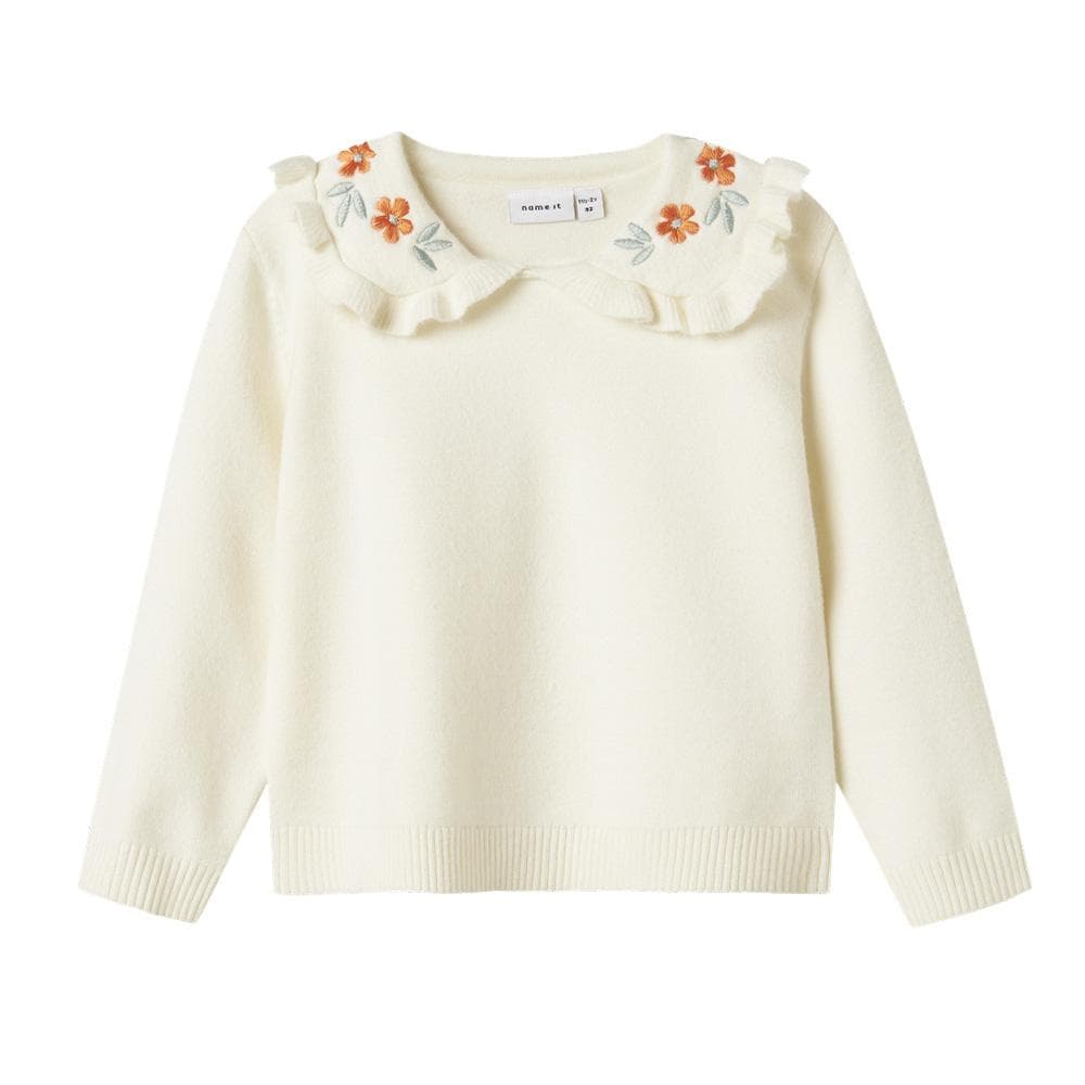 Pull Blanc à Broderies Fille Name it Nelinda 1