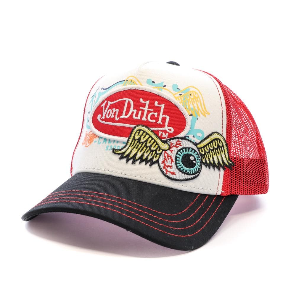 Casquette Rouge/Noir Homme Von Dutch PAT 1