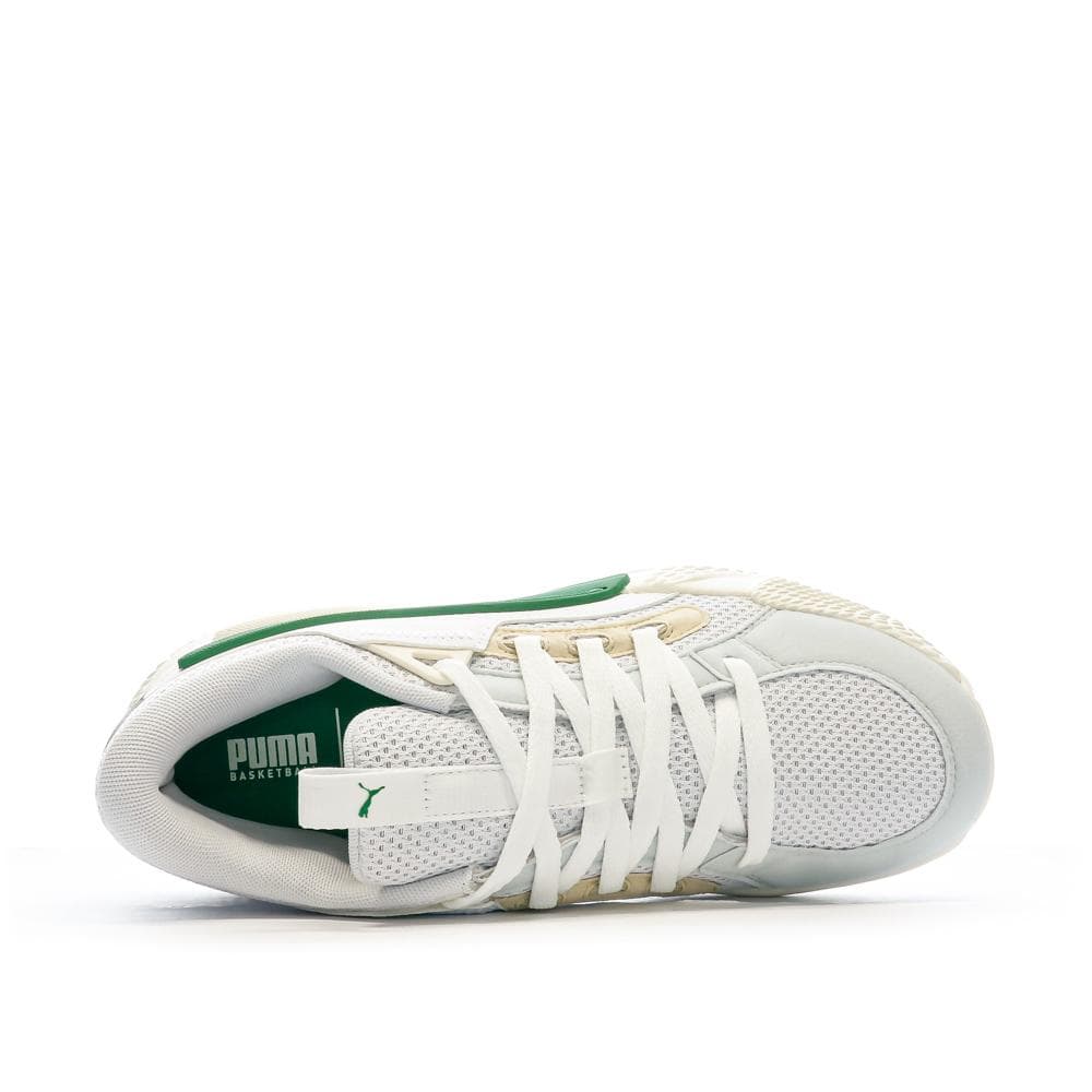 Chaussures de Basketball Blanc/Vert Homme Puma Court Rider 4