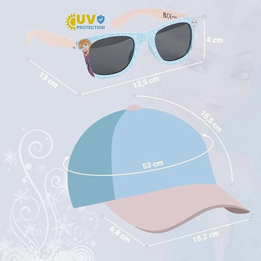 Kit Casquette + Lunette de Soleil Bleu/Rose à Rayures Enfant Sport Zone La Reine Des Neiges 3
