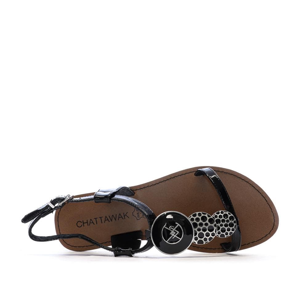 Sandales Noires Femme Chattawak PIPA 4