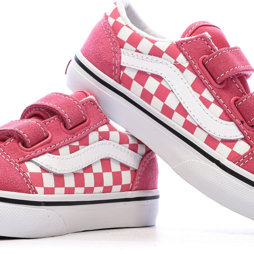 Baskets Rose Garçon Vans Old Skool V Check 7