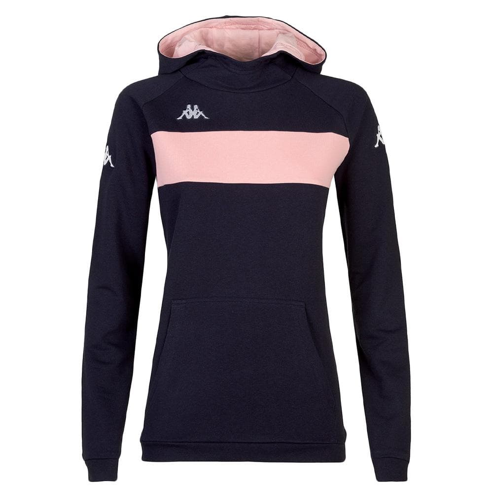 Sweat capuche Marine/Rose Femme Kappa Daccia 1