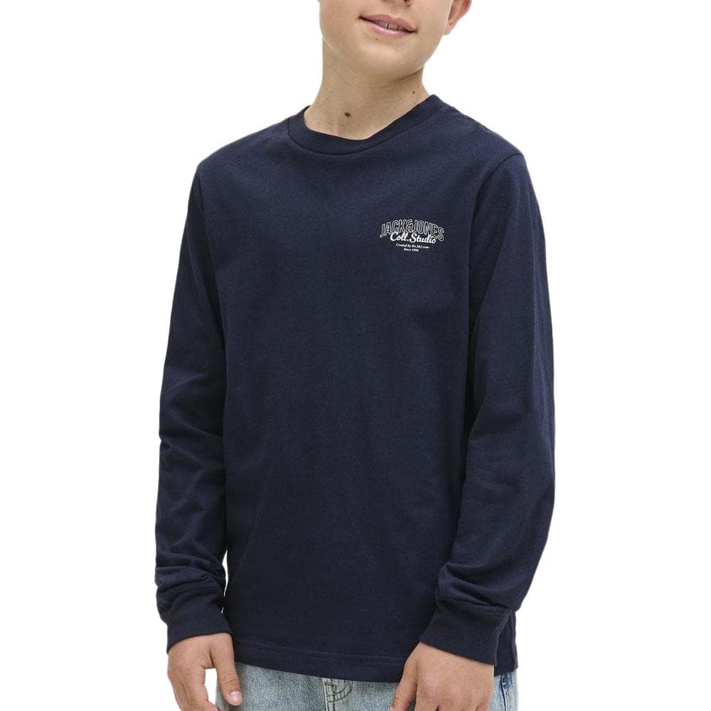 T-Shirt Manches Longues Marine Garçon Jack & Jones Makoto 1