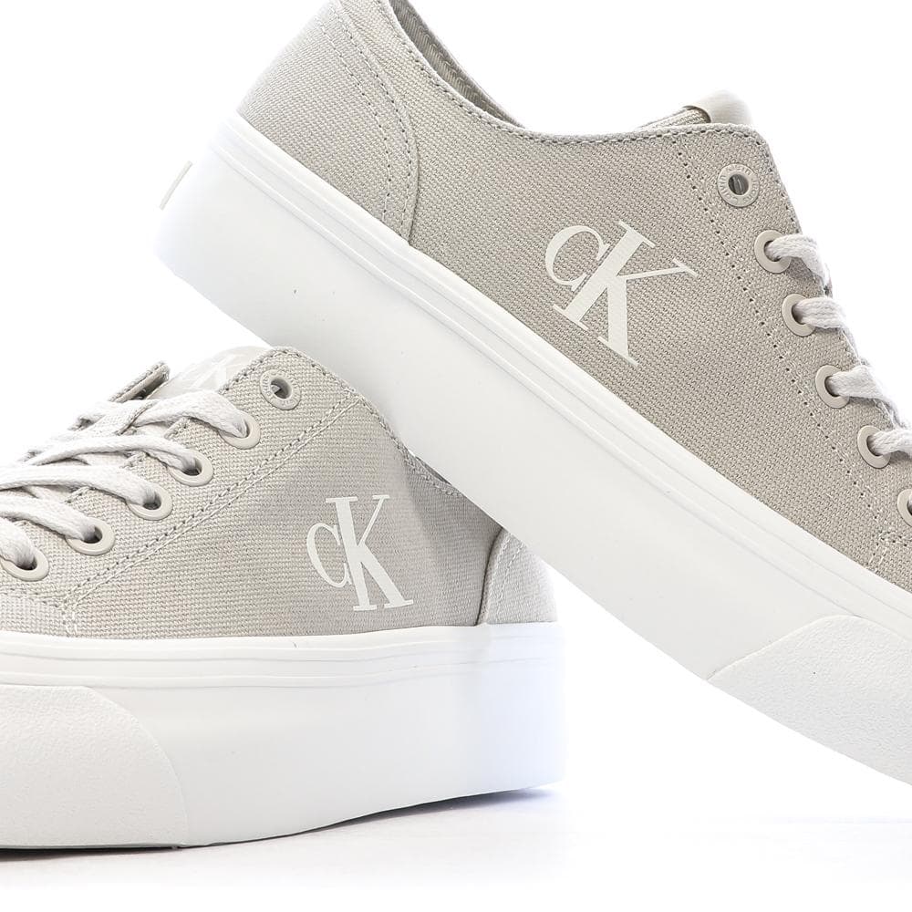 Baskets Beiges /Blanches Femme Calvin Klein Jeans Classic Cupsole Mg 7