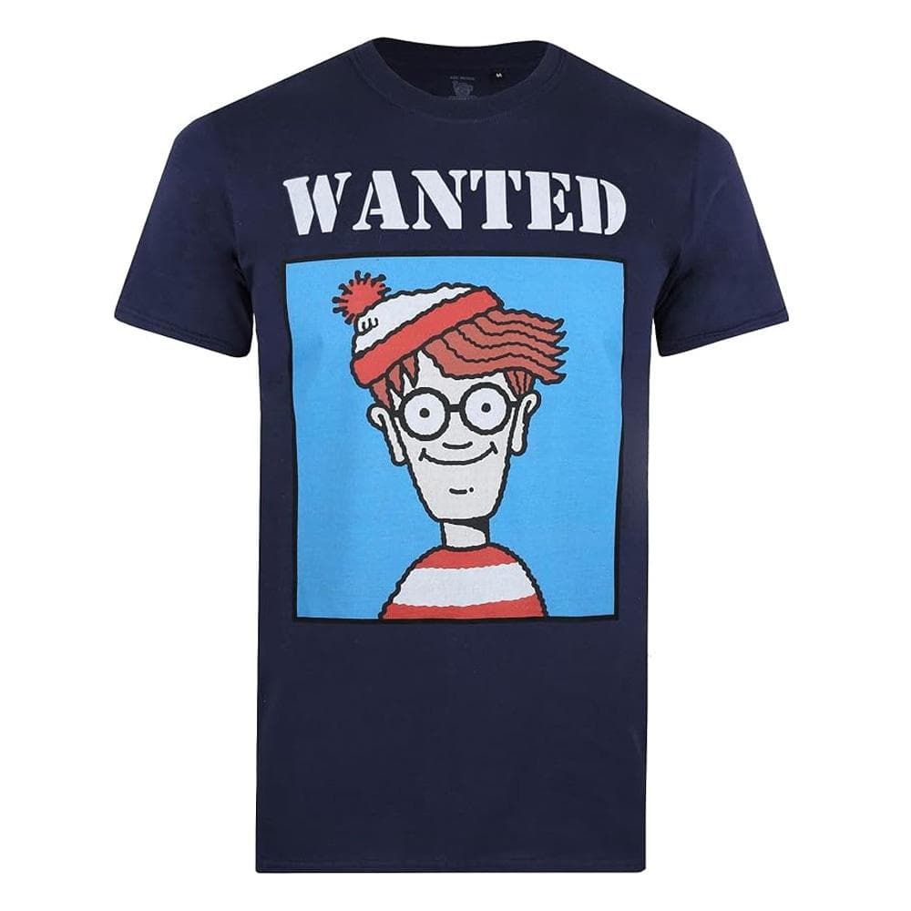T-Shirt Marine Homme Wheres Wally Wanted 2