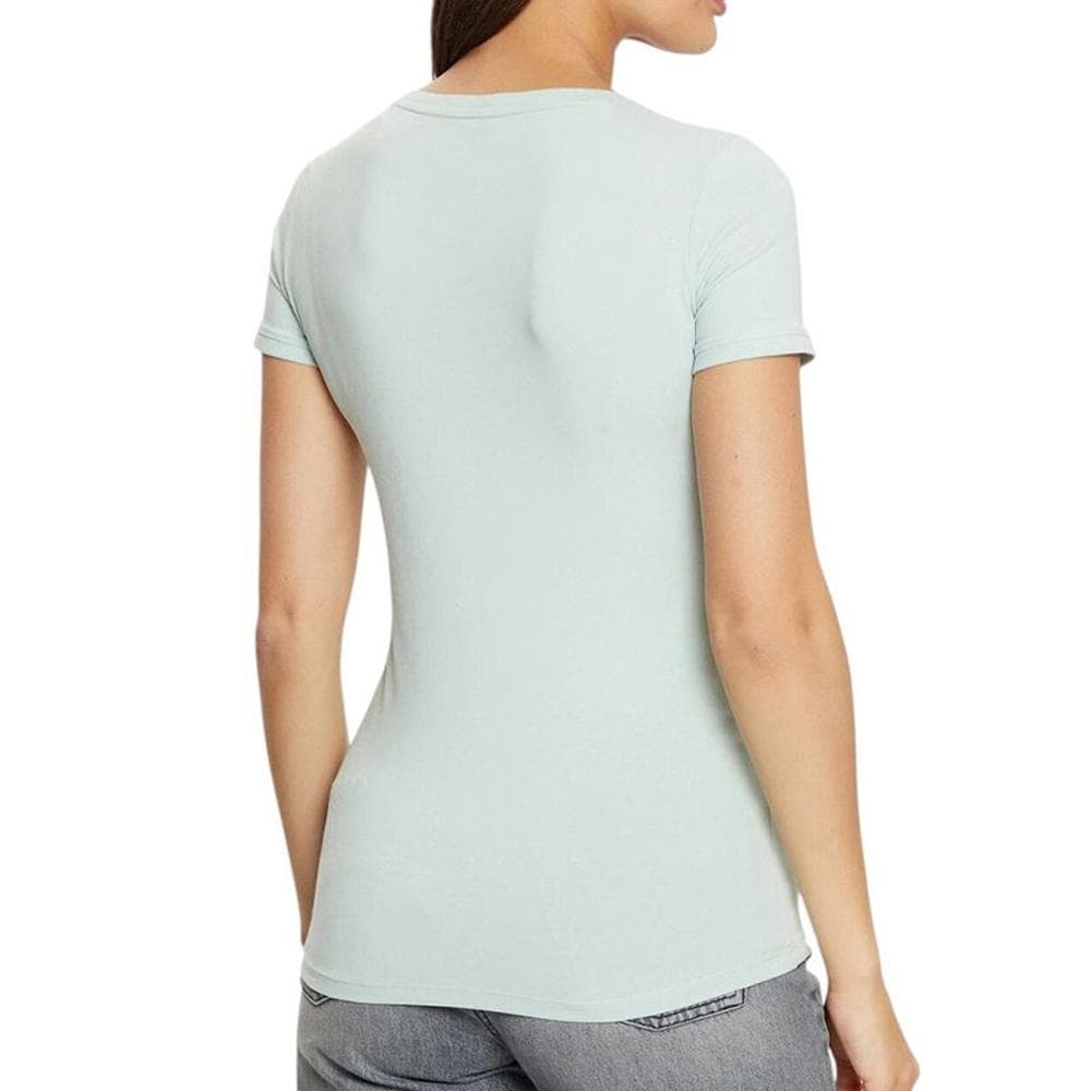 T-shirt Turquoise Femme Guess Mini Triangle 2