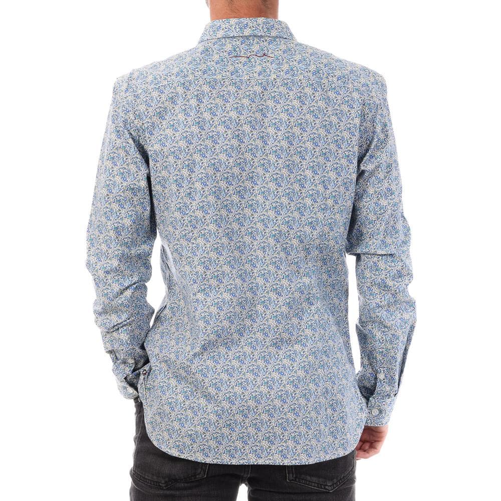 Chemise Bleu Fleuris Homme Teddy Smith Carton Strectch 2