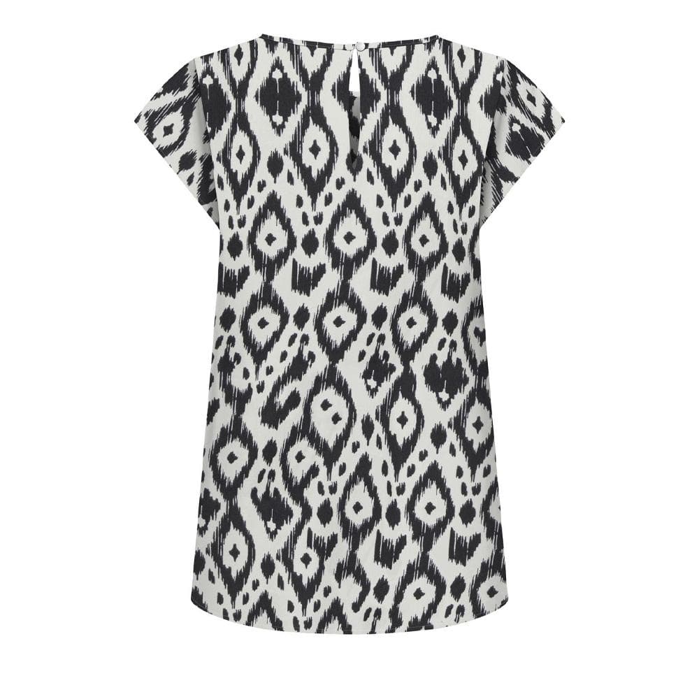 Blouse Blanche/Noir à motifs Femme Only Nova 2