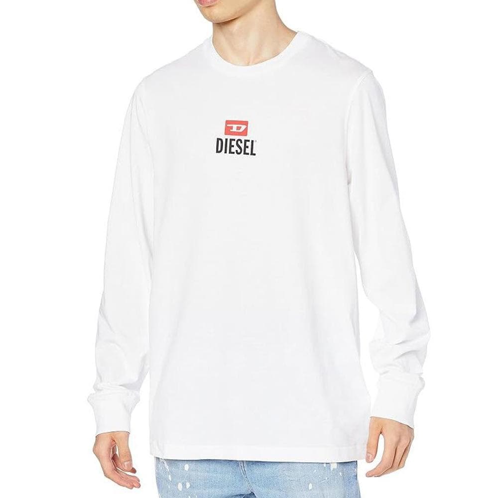T-shirt Manches Longues Blanc Homme Diesel Small 1