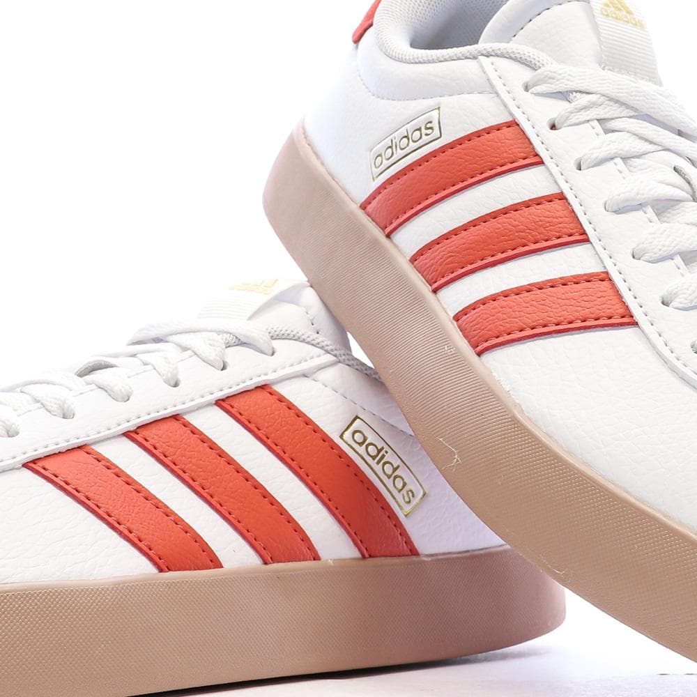 Baskets Blanches/Oranges Homme Adidas Vl Court 3.0 7
