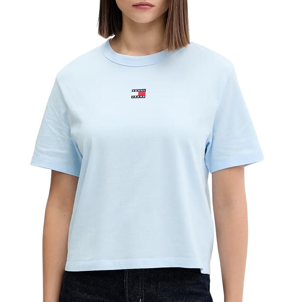 T-Shirt Bleu Femme Tommy Hilfiger Badge1 1