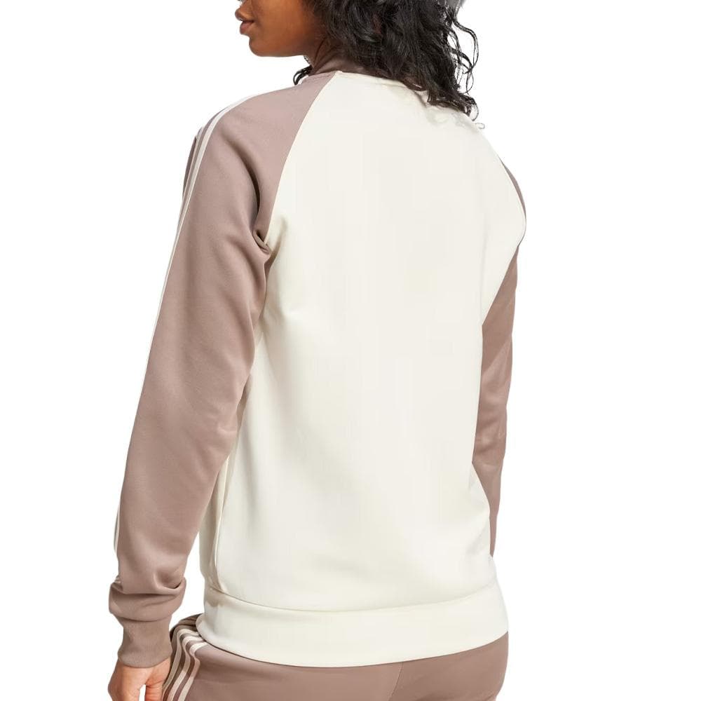 Veste Blanche/taupe Femme Adidas Sst Track 2