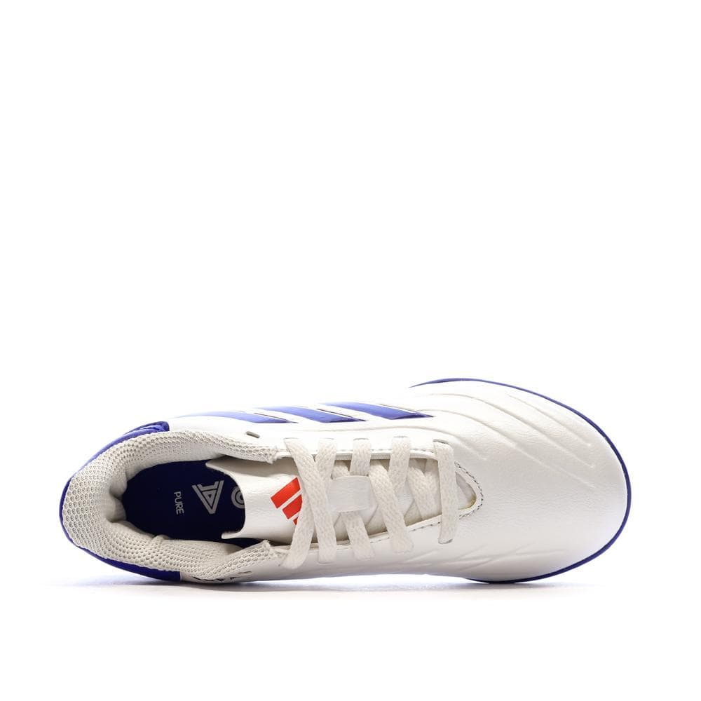 Chaussures de Futsal Blanches/Bleu Garçon Adidas Copa Pure 2 4