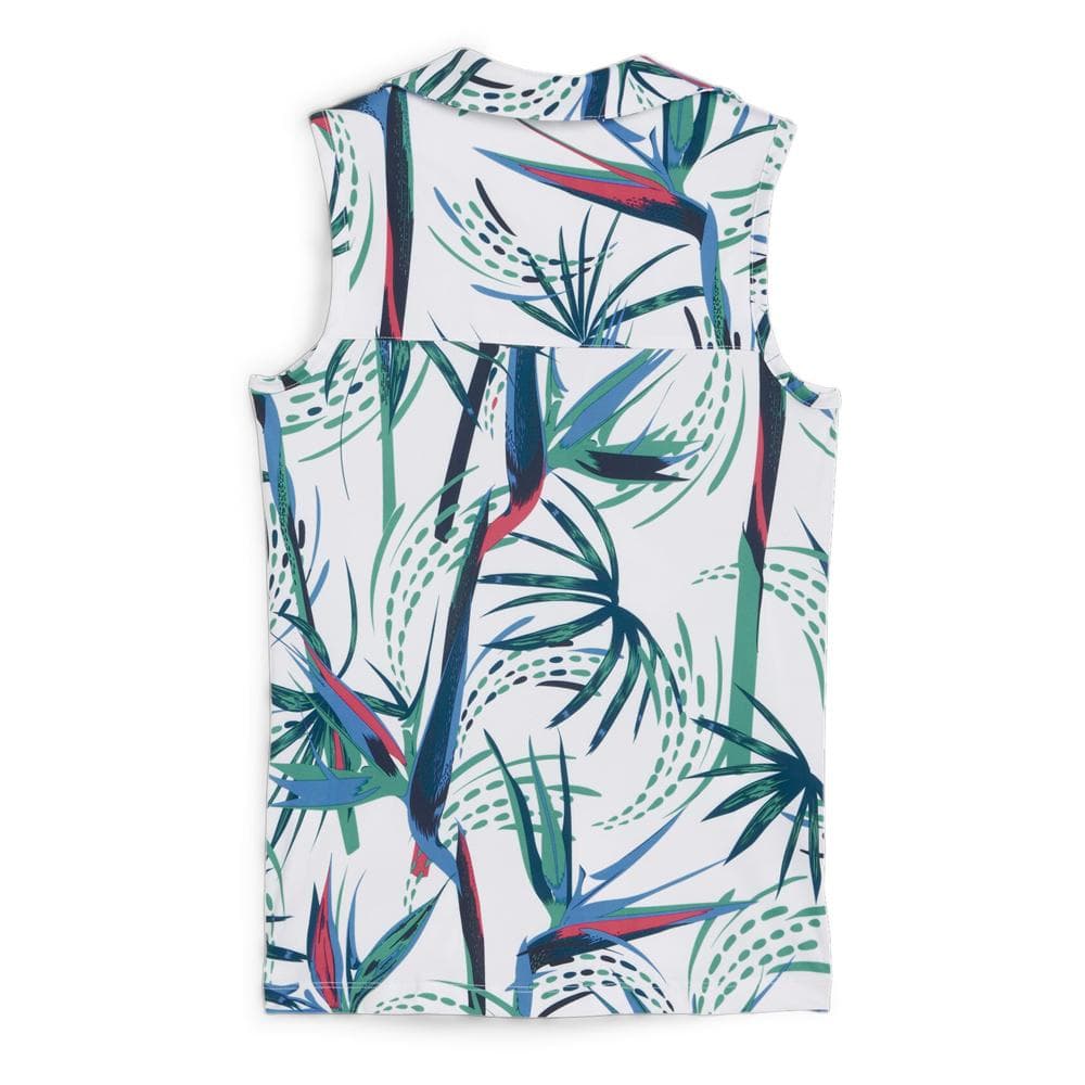 Polo de Golf Blanc/Vert Fille Puma Paradise 2