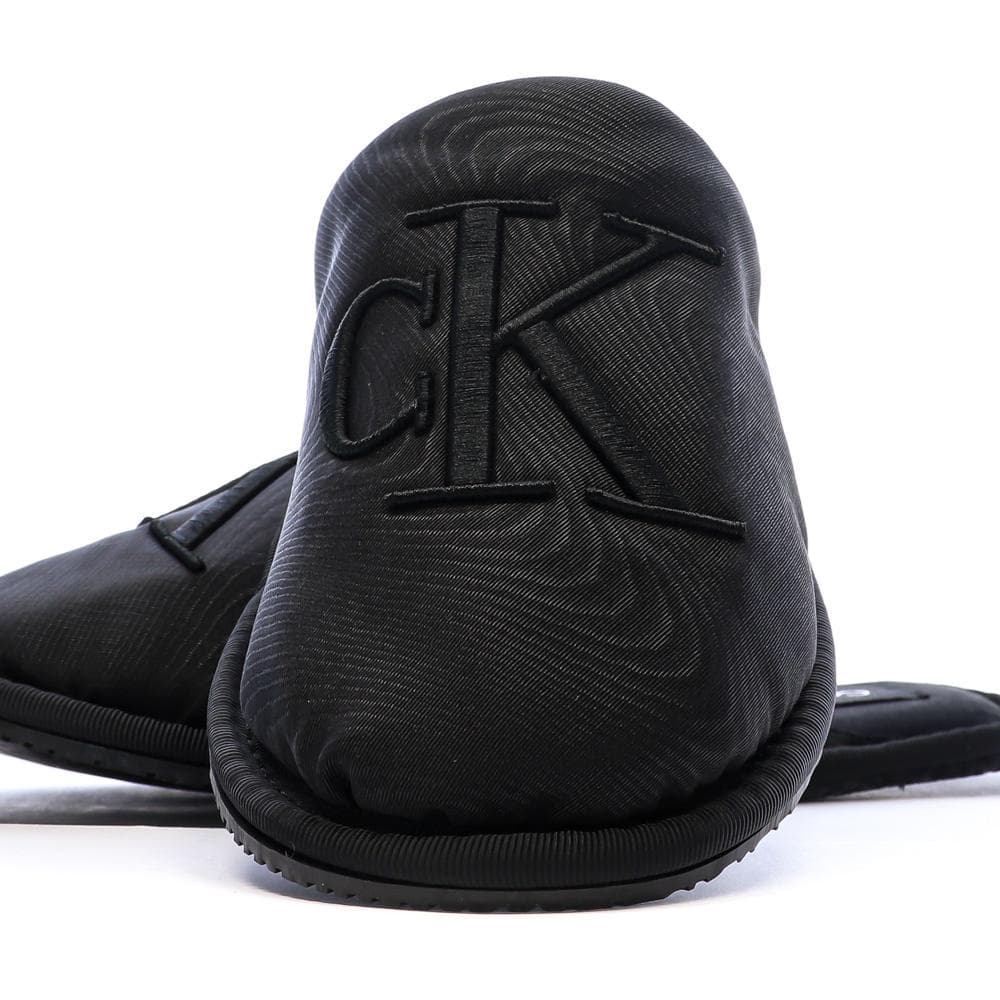 Chaussons Noir Femme Calvin Klein Jeans Slipper Satin Moire 7