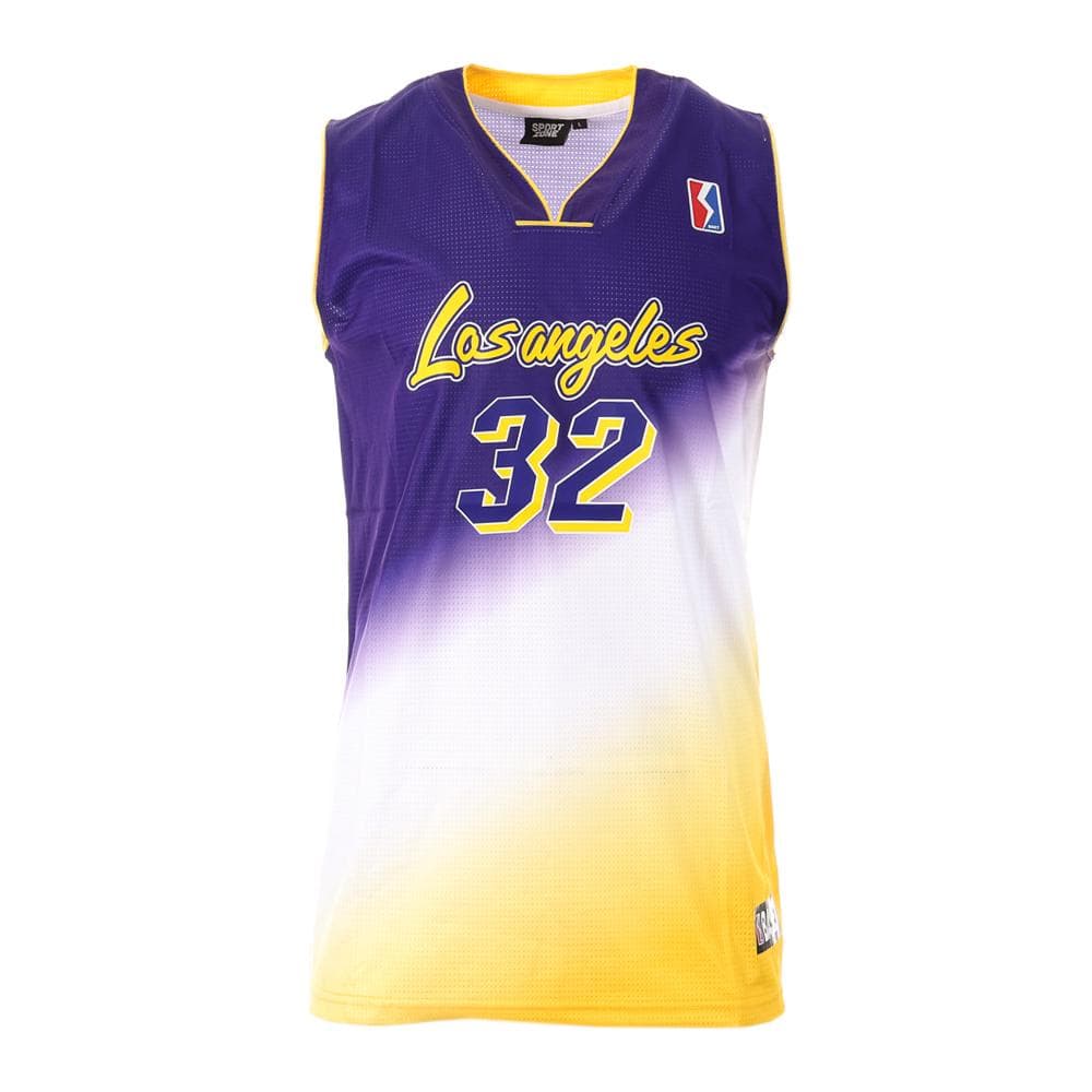 Los Angeles Maillot Violet/Jaune Homme Sport Zone Tank 32 1