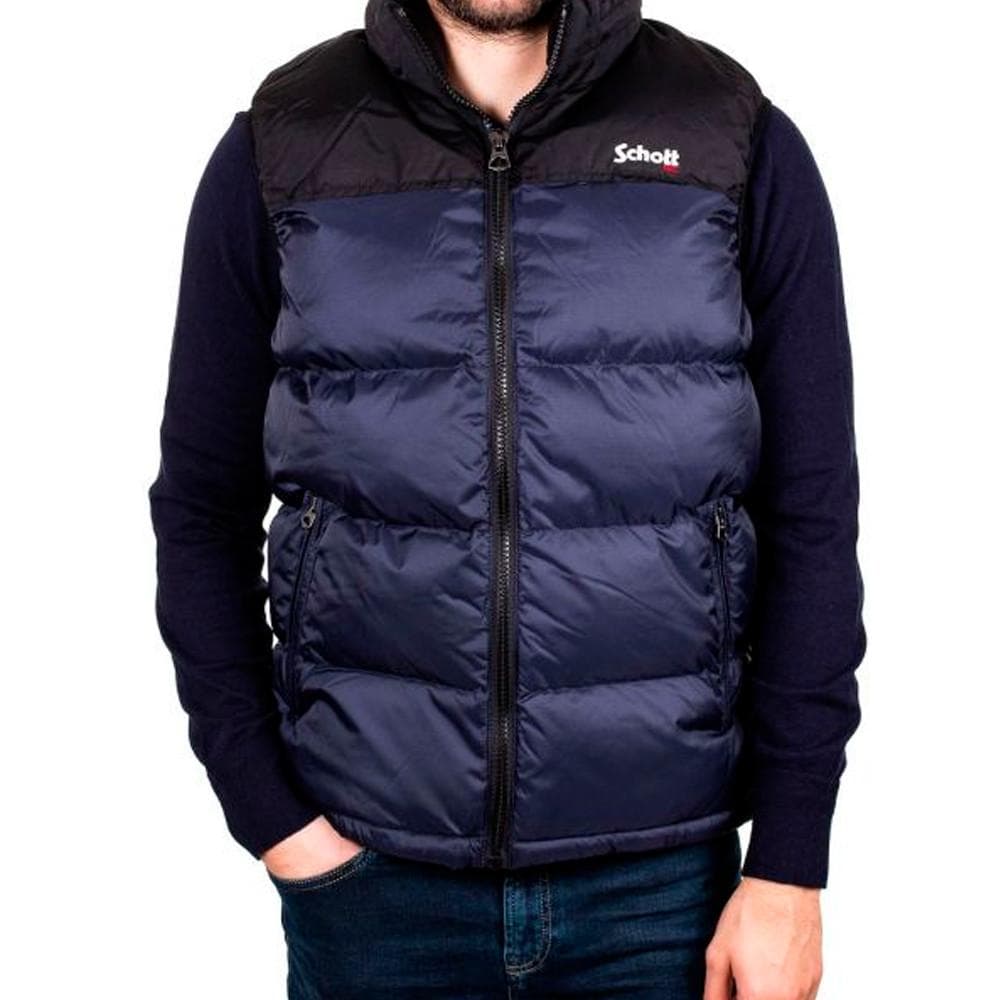 Doudoune sans manche Marine Homme Schott Utahv 1