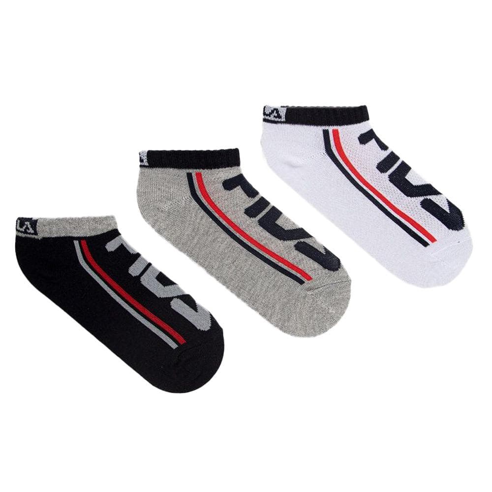 x3 Socquettes Marine/Blanc/Gris Enfant Fila Calza Invisible 1
