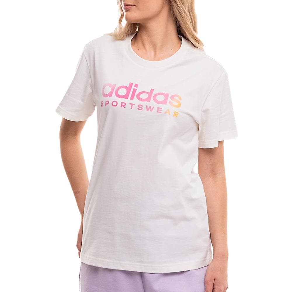 T-shirt Ecru Femme Adidas W Lin Spw Gt 1