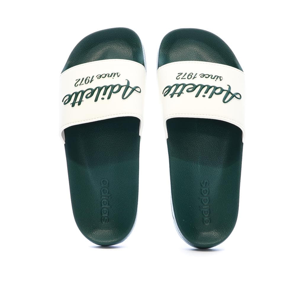 Claquettes Vertes/Blanches Homme Adidas Adilette 3