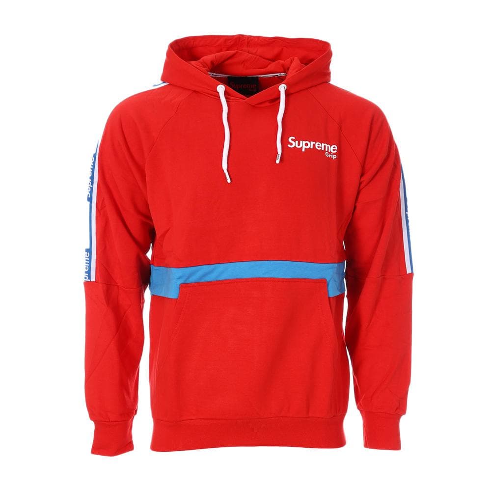 Sweat à Capuche Rouge/Bleu Homme Supreme GripHalo 1
