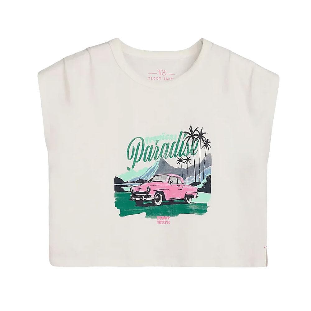T-Shirt Blanc/Bleu Fille Teddy Smith Doli 1