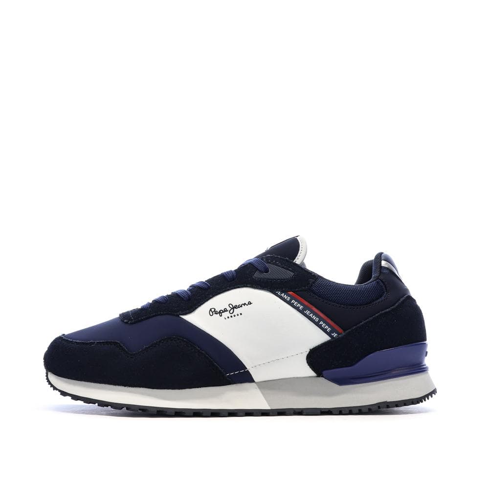 Baskets Marine/Blanche/Bleu Homme Pepe jeans Brit Road M 1