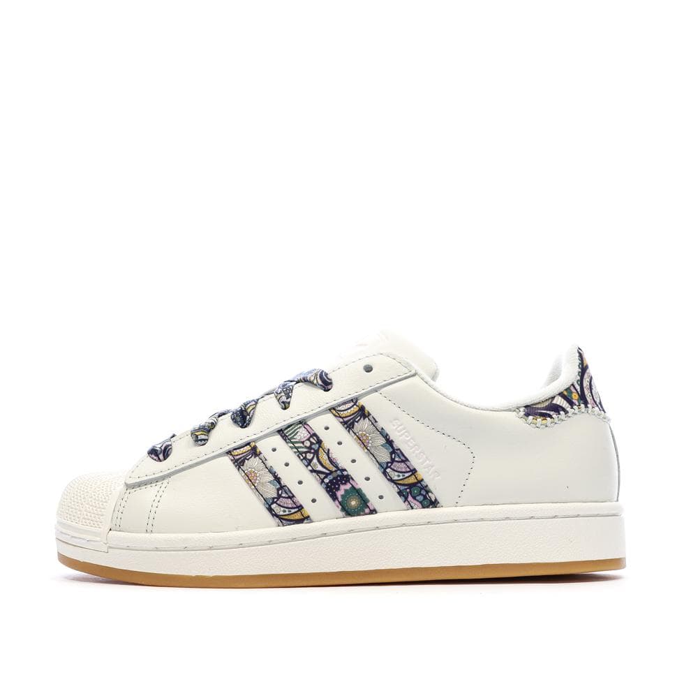 Baskets Blanc Cassé/Multicolore Fille/Femme Adidas Superstar 1