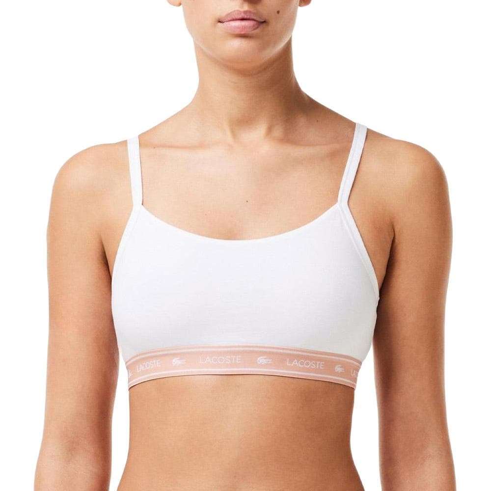 Brassière Blanc/Rose Femme Lacoste IF8181 1