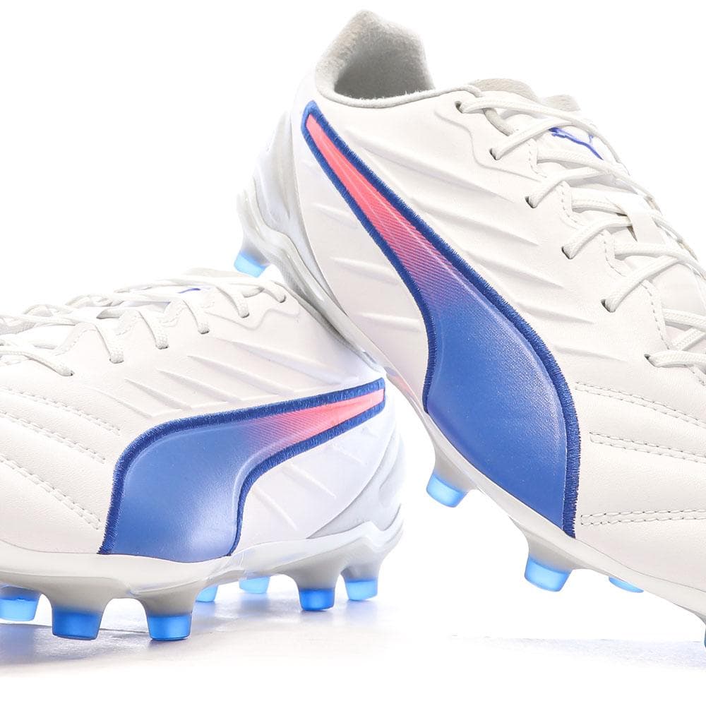 Chaussures de football Blanches/Bleu Homme Puma King Pro 7