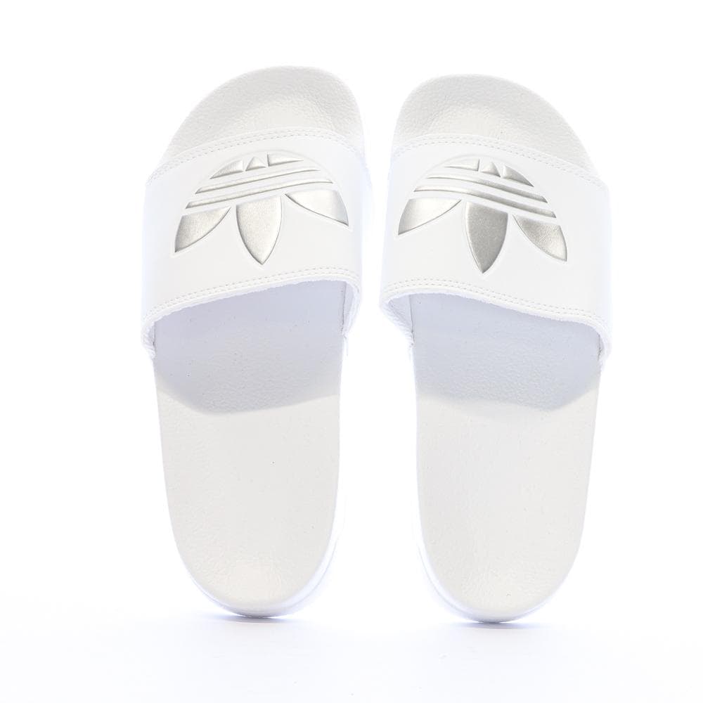 Claquettes Blanches/Argenté Femme Adidas Adilette 4