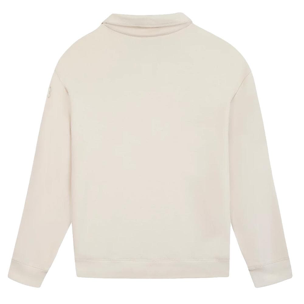 Sweat 1/4 de Zip Beige Femme TBS Craie 2