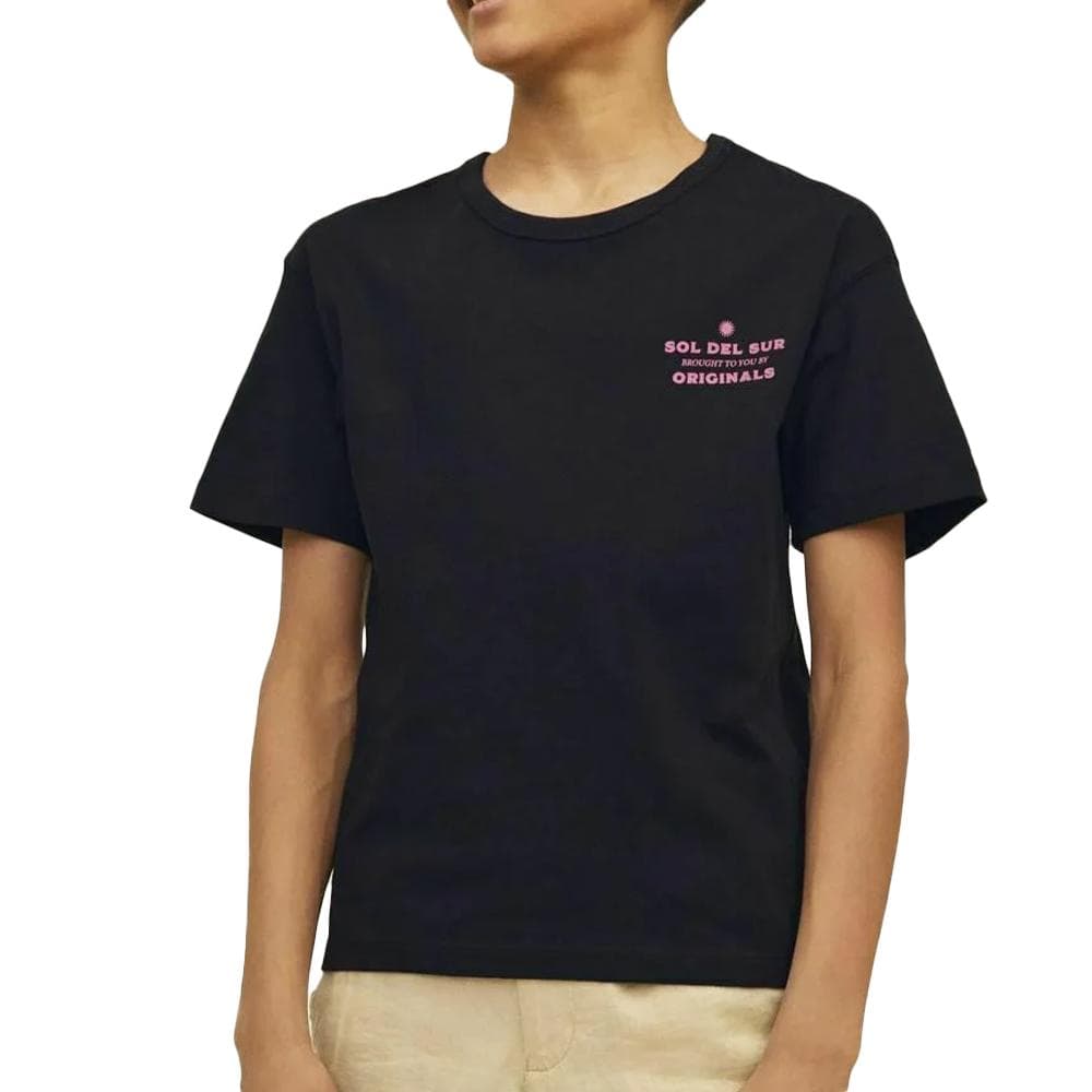 T-shirt Noir Garçon Jack & Jones Konos 1