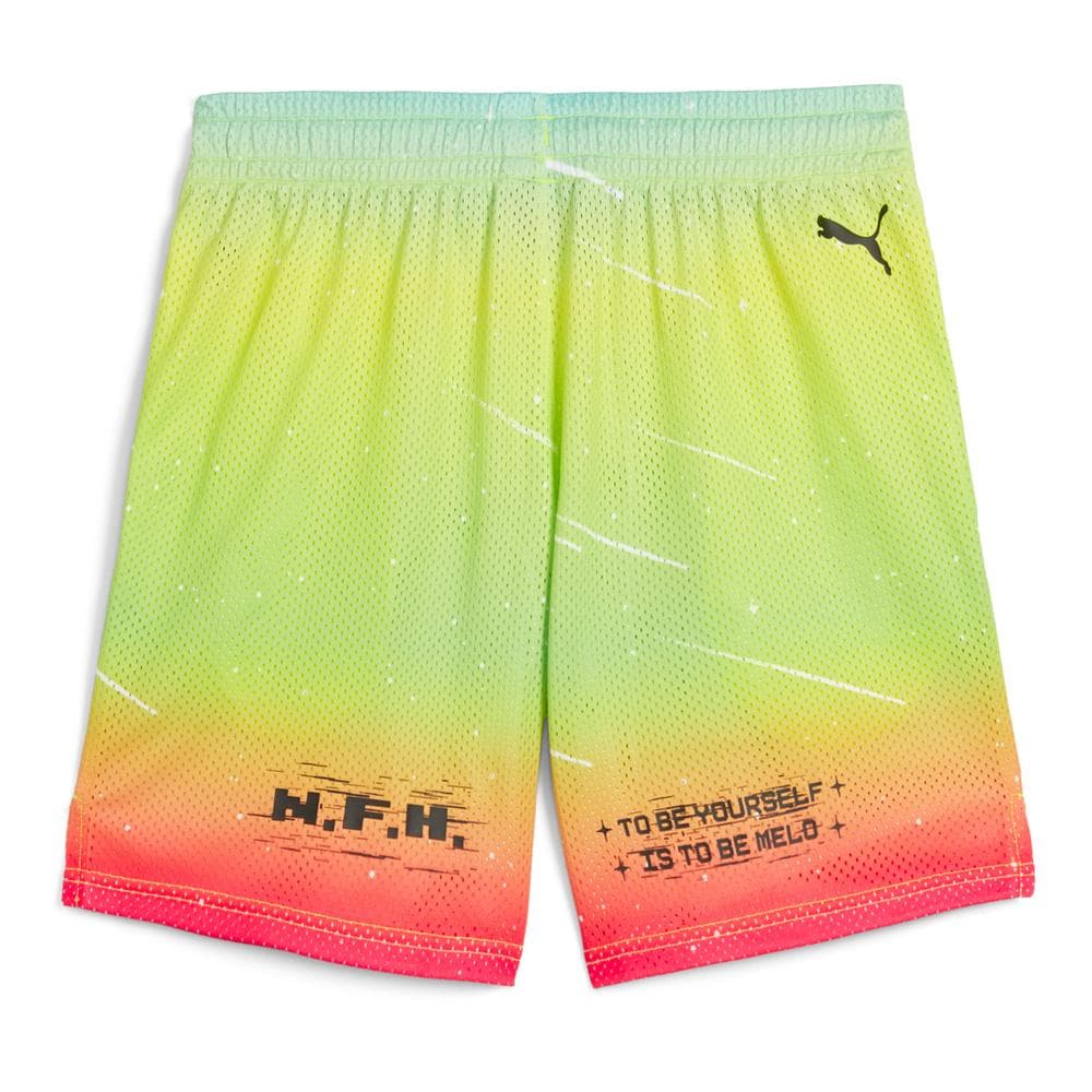 Short de Basketball Jaune/Rouge Homme Puma Melo 2