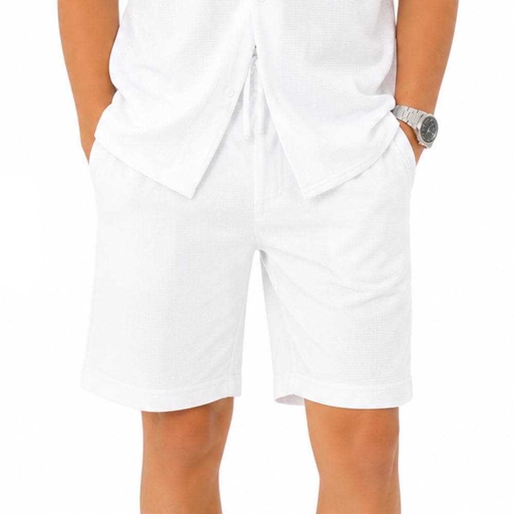 Short Blanc Garçon Paname Brothers Poly Texture 1