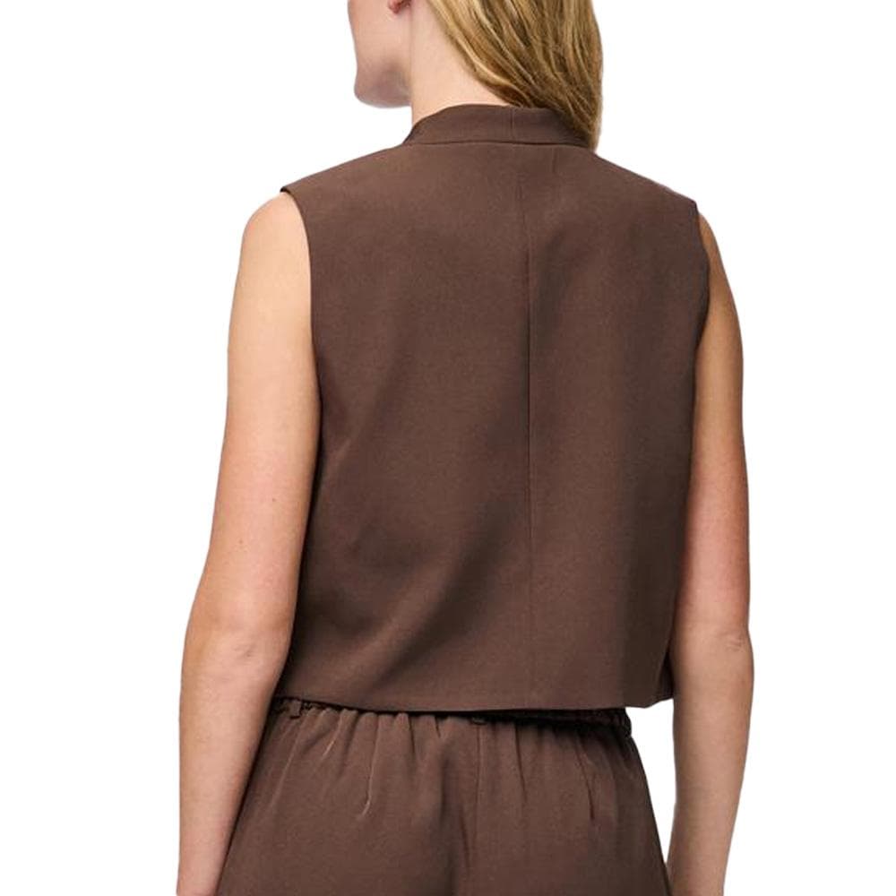 Gilet Marron Femme Pieces Pcminni Flower 2