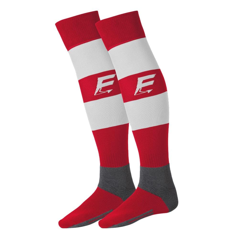Chaussettes de rugby Rouge/Blanche RAYEES Force XV 1