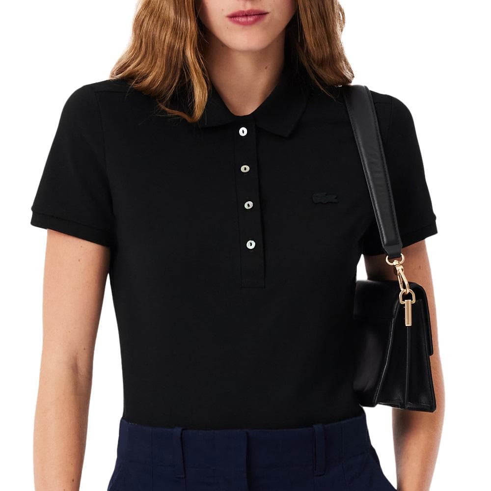 Polo Noir Femme Lacoste PF5462-031 1