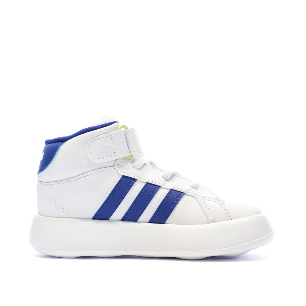 Baskets Blanches/Bleu Garçon Adidas Grand Court Mid 2