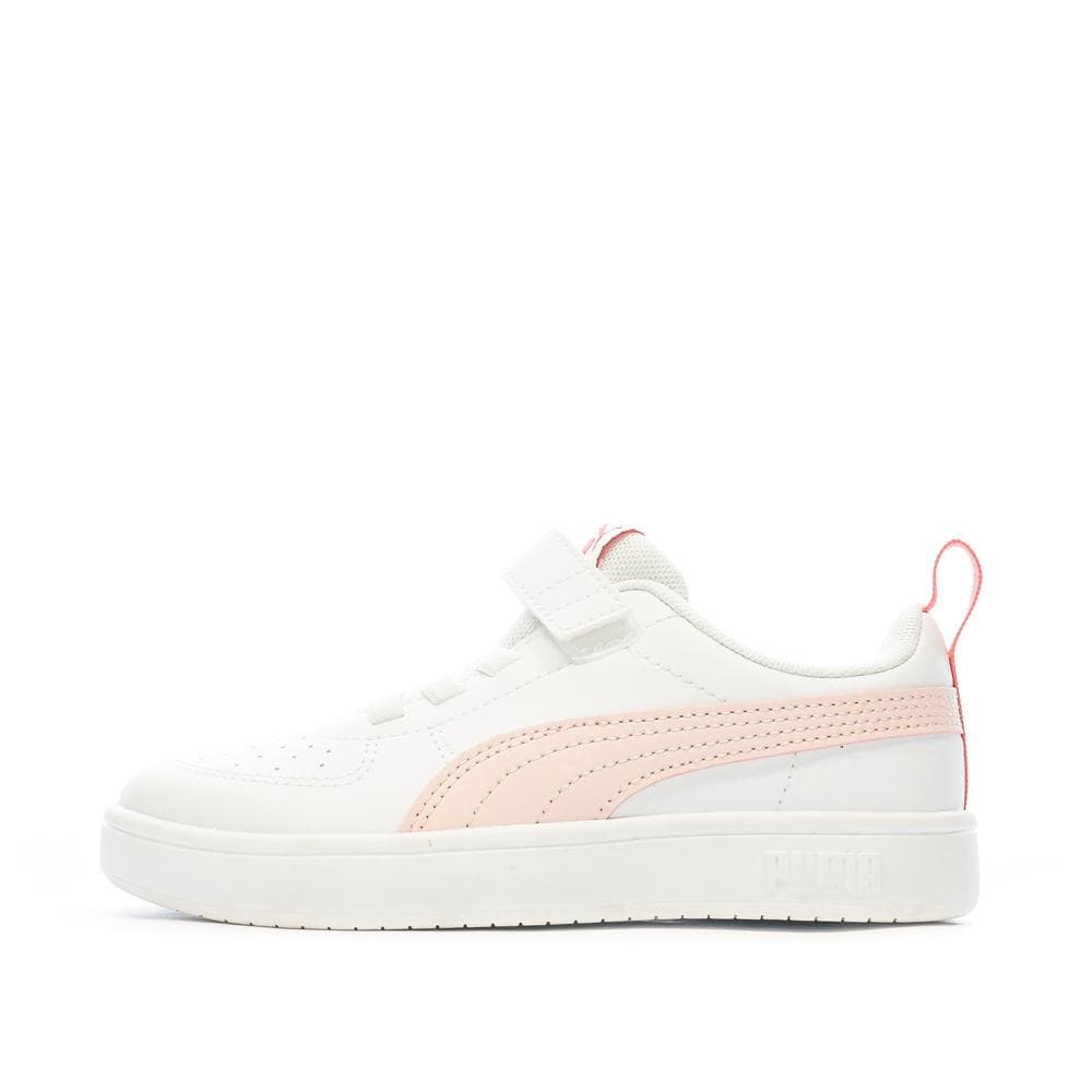 Baskets Blanches/Rose Fille Puma Rickie 1