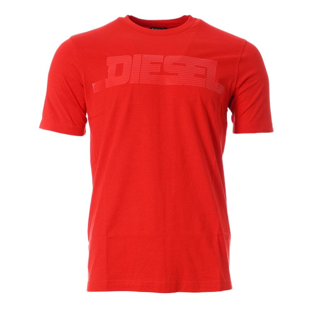 T-Shirt Rouge Homme Diesel Magliettas 1