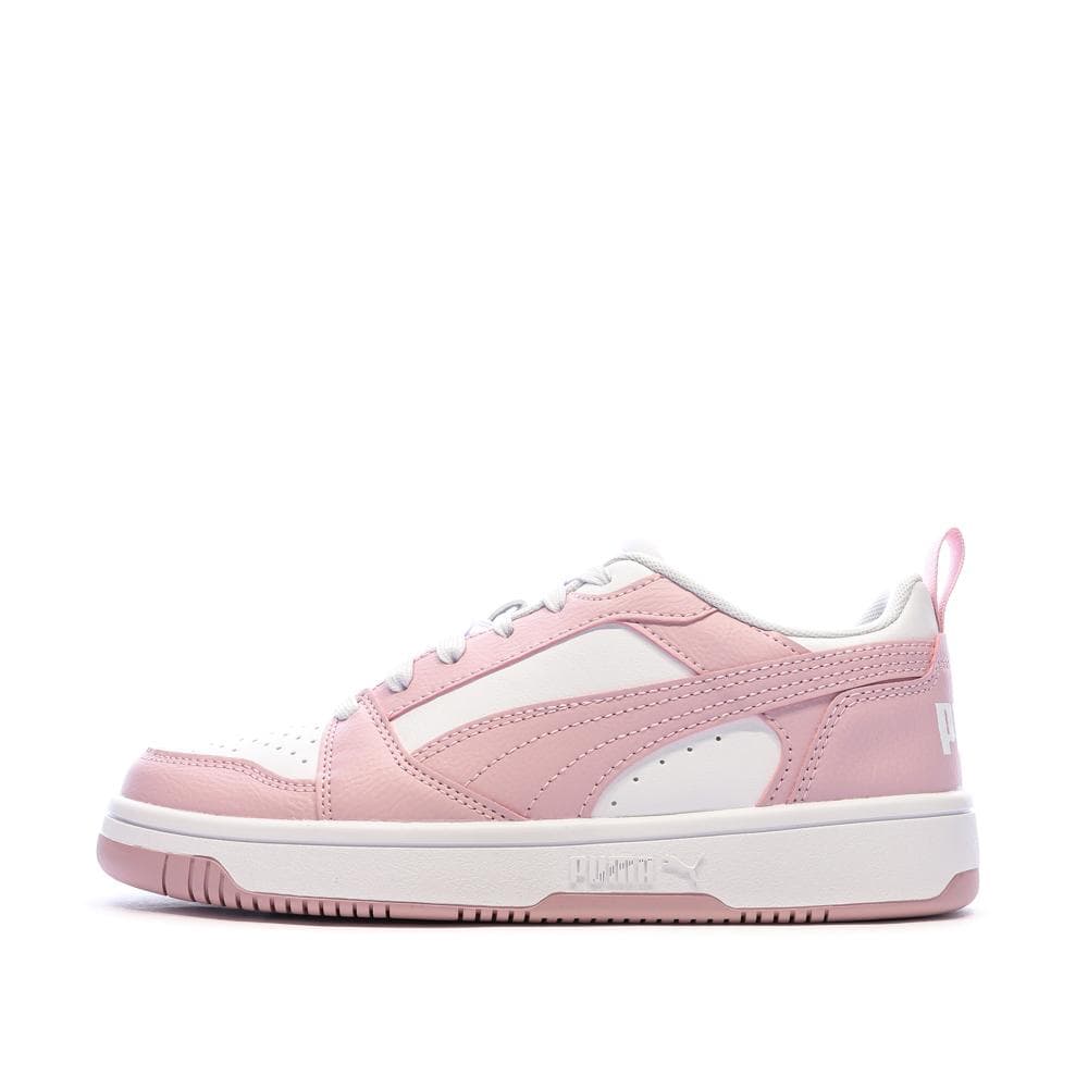 Baskets Blanc/Rose Pastel Femme Puma Rebound V6 Low 1