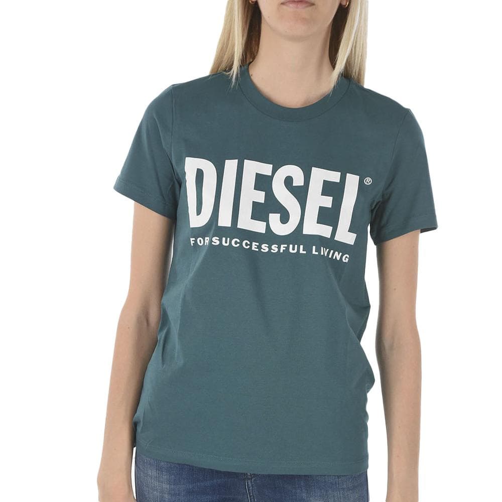 T-shirt Bleu Canard Femme Diesel Sily 1