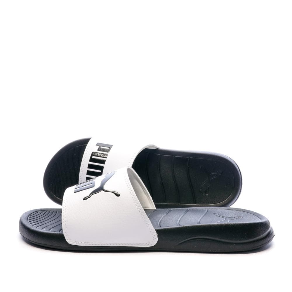 Claquettes Blanc/Noir Homme Puma Popcat 20 1