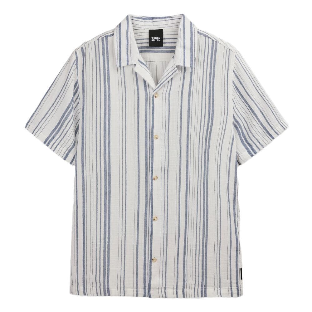 Chemise Bleu à Rayures Homme Teddy Smith Celestio 1