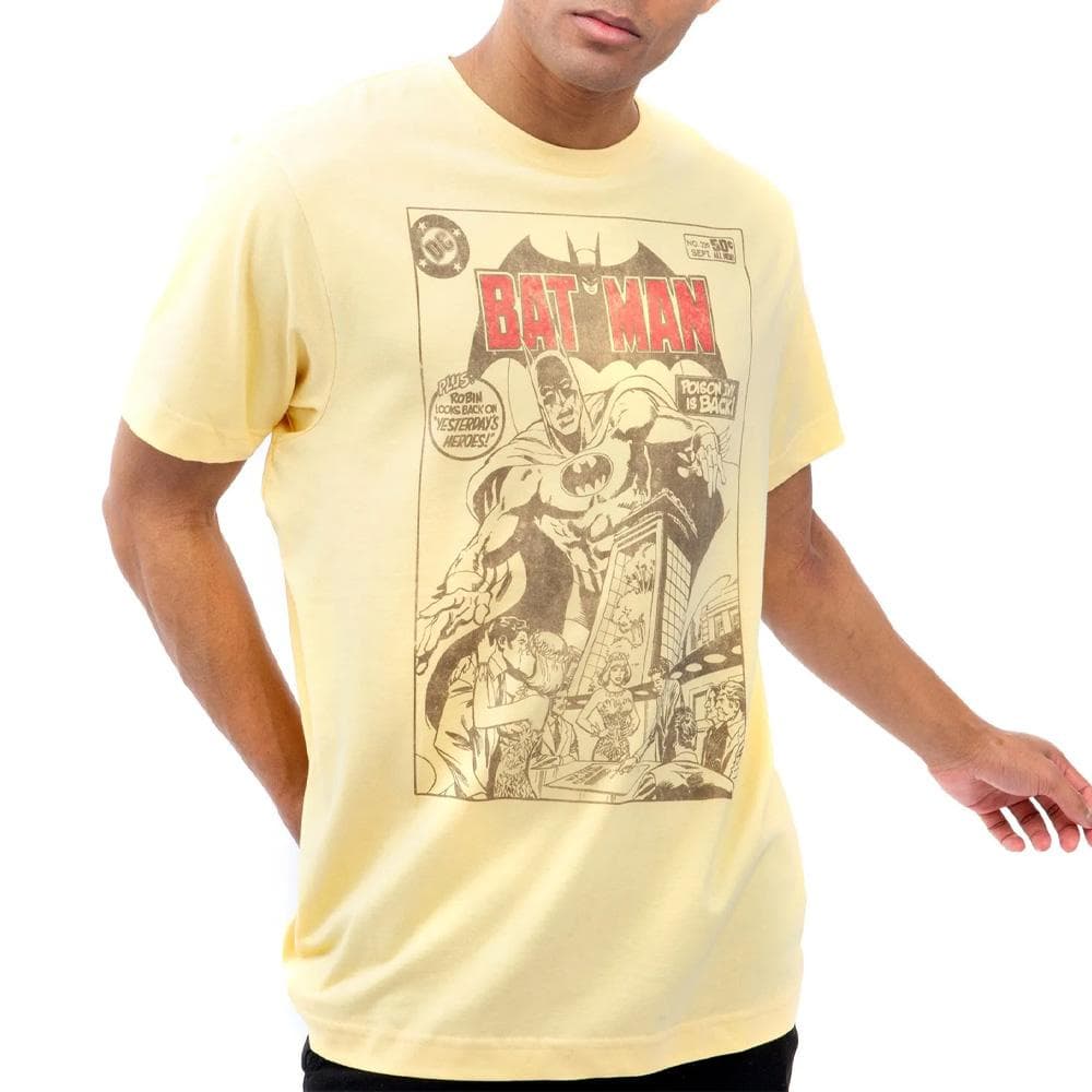 T-Shirt Orange Homme Dc Comics Yesterdays Heroes 1
