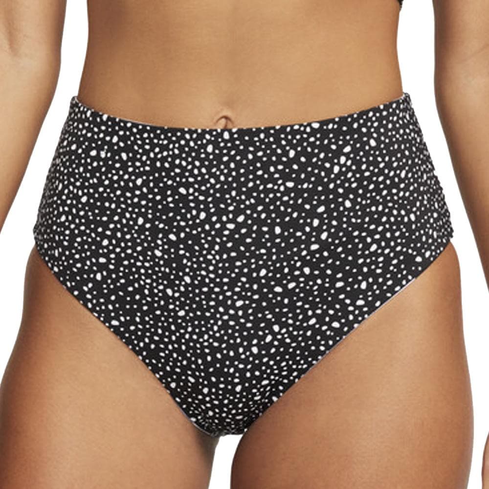 Bas de maillot de bain Femme Noir/Blanc Nike Reversible High Waist Cheeky Bottom 1